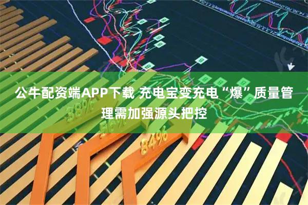 公牛配资端APP下载 充电宝变充电“爆”质量管理需加强源头把控