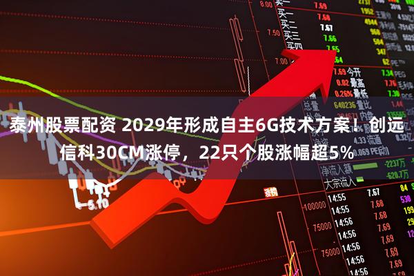 泰州股票配资 2029年形成自主6G技术方案！创远信科30CM涨停，22只个股涨幅超5%
